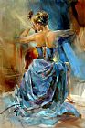 Anna Razumovskaya Blue Note 1 painting